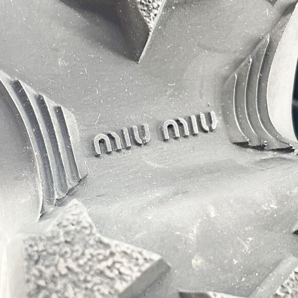 Miu Miu Black Leather Double Mary Jane Platform Wedge Sneakers size IT 39 - Picture 14 of 14